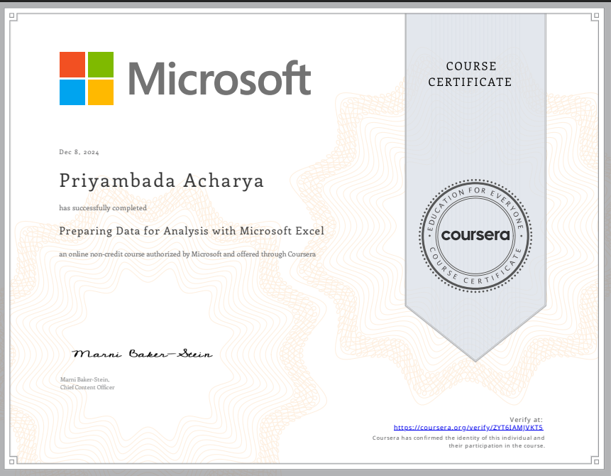 Preparing Data for Analysis using Microsoft Excel
